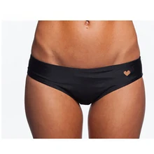 2016 Sexy Women Bikini Swim Trunks Heart-shaped Black Short Summer Swim Brazilian Cheeky T-Back Cut Out Thong Bottom Beach Pants