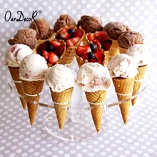 Акриловый держатель для мороженого, конфет, держатели конусов, 16 отверстий или 8 отверстий для свадьбы, вечеринки, дня рождения, буфета