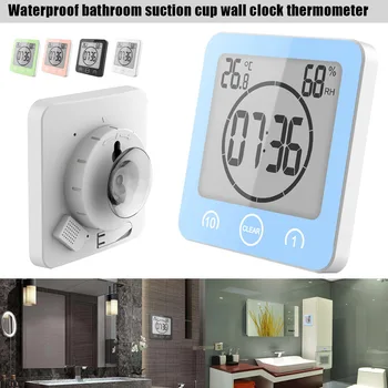 

Alarm Clock Thermometer Shower Suction Cup Countdown Timer Portable Waterproof For Bathroom WXV Sale