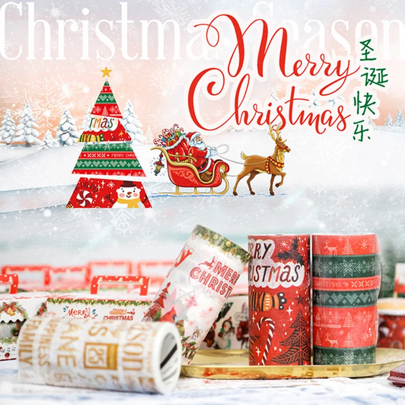 

9cm*5m Christmas Santa Claus washi tape DIY decorative scrapbook planner masking tape adhesive tape label sticker stationery