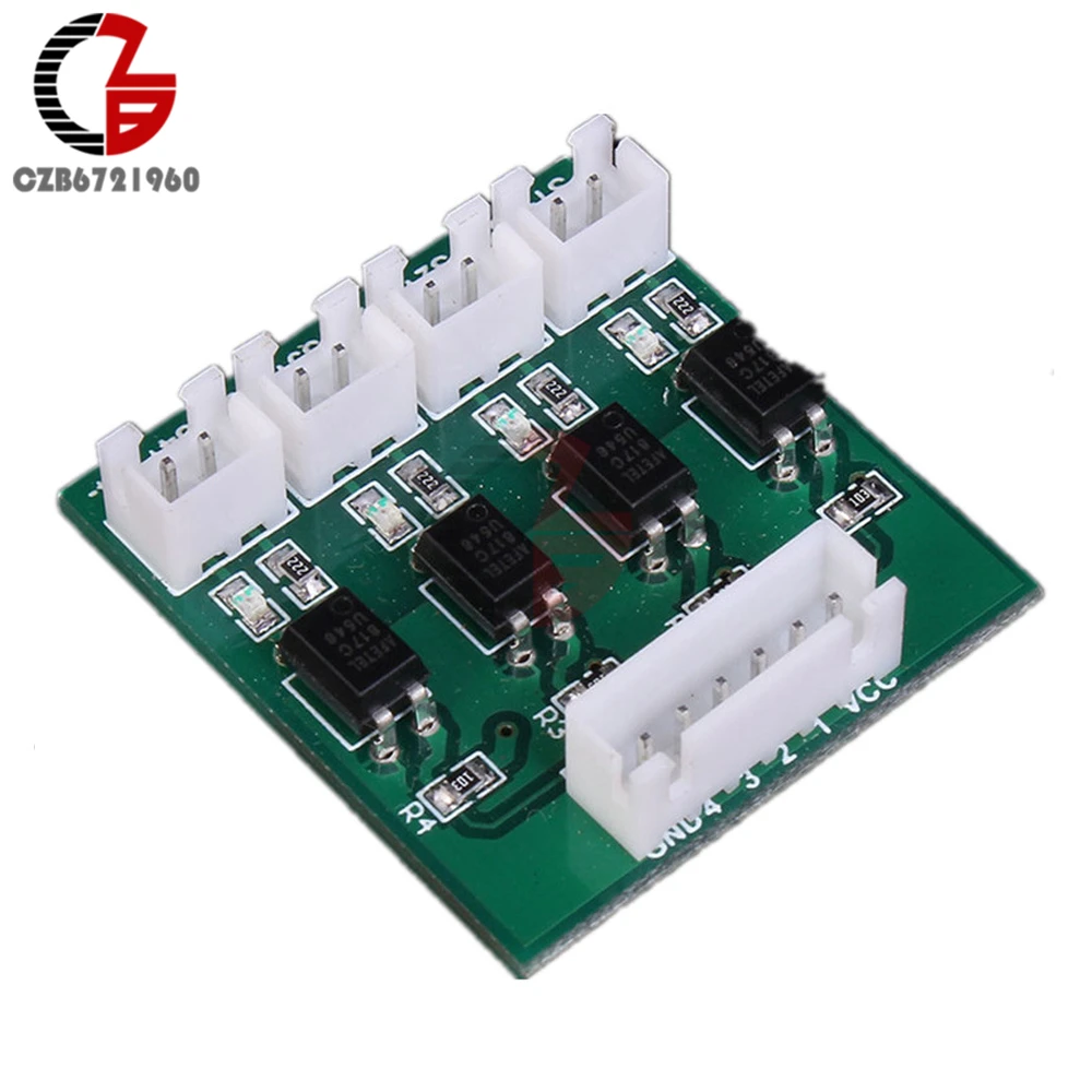 

4 Channel Optical Coupler Isolation High/Low Level Voltage Converter Module