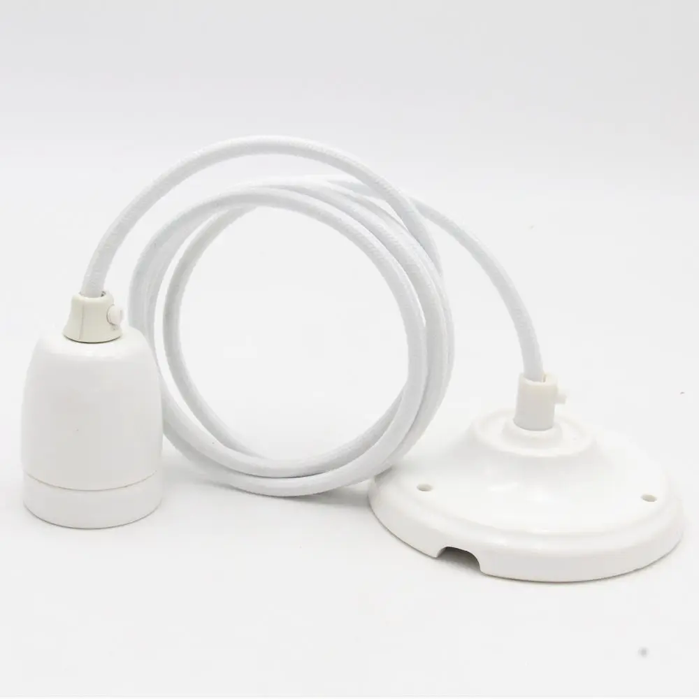 white ceramic lamp socket