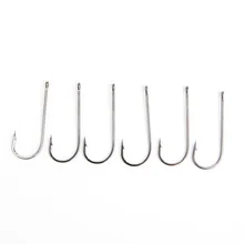 50 шт./лот 1# углеродистая Сталь рыболовный крючок, рыболовные крючки прочный Рыбная блесна головка бронзовых морских рыболовных крючков
