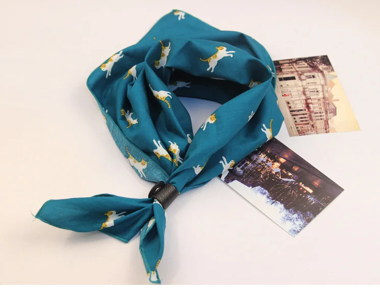 New Unisex Hip-hop Cotton Square Scarf Cartoon Floral Men's Scarves Women Casual Wear Neck Scarf Cover Headband 60*60CM Bandanas mens infinity scarf