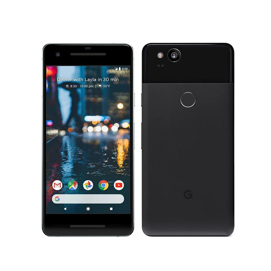 Мобильный телефон Google Pixel 2 LTE с американской версией, 5,0 '', 4 Гб ОЗУ, 64 ГБ/128 Гб ПЗУ, Восьмиядерный телефон Snapdragon 835, отпечаток пальца