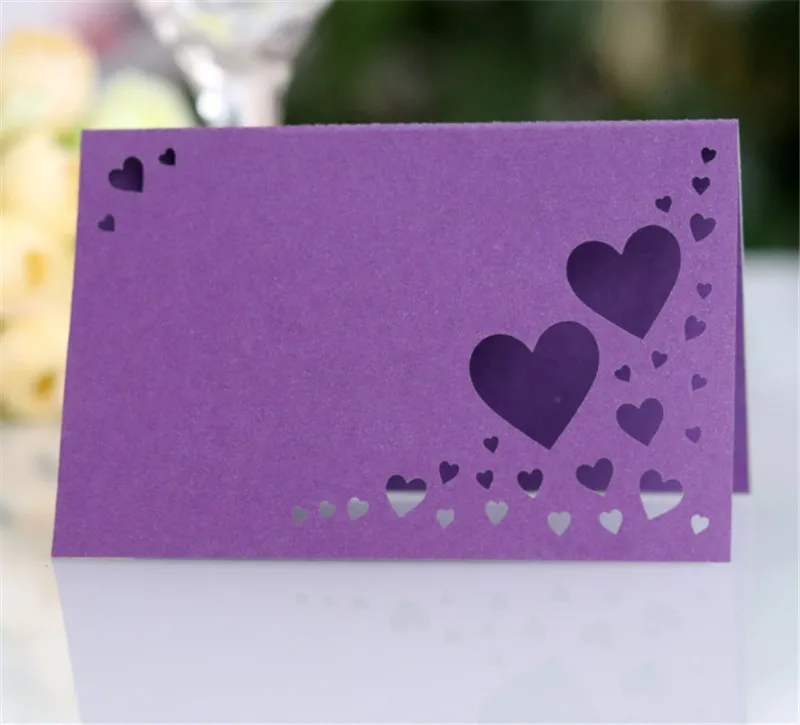Свадебные визитки с картами для свадебной вечеринки, украшения стола разных цветов, 100 шт