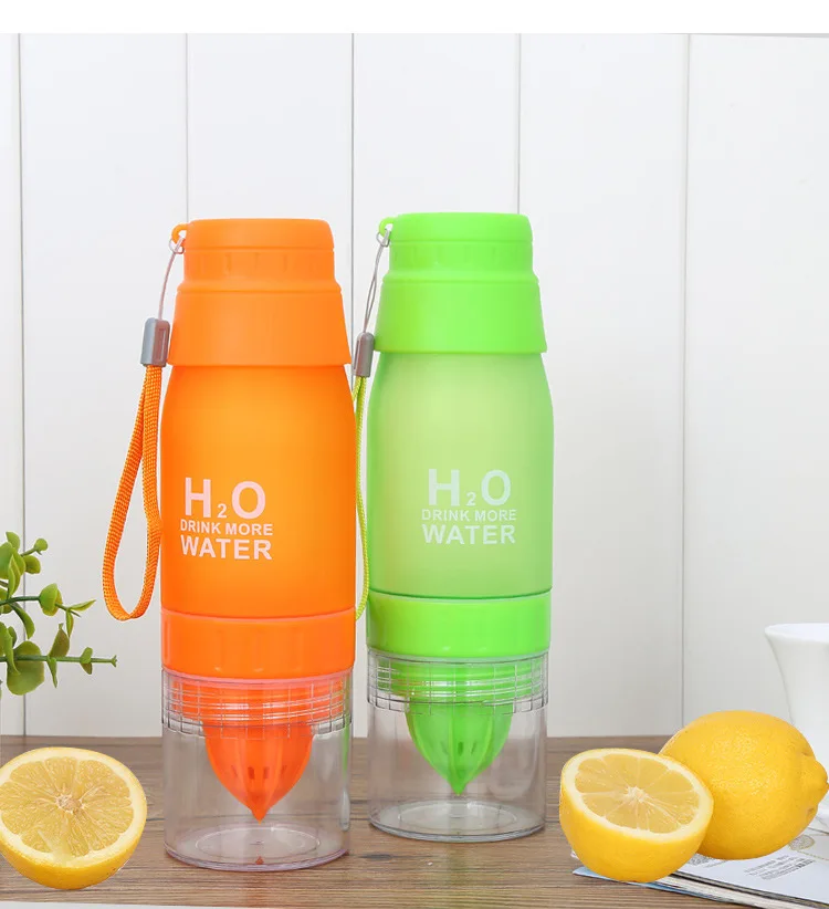 New Xmas Gift 650ml Water Bottle plastic Fruit infusion bottle Infuser Drink Outdoor Sports Juice lemon Portable Kettle (11)