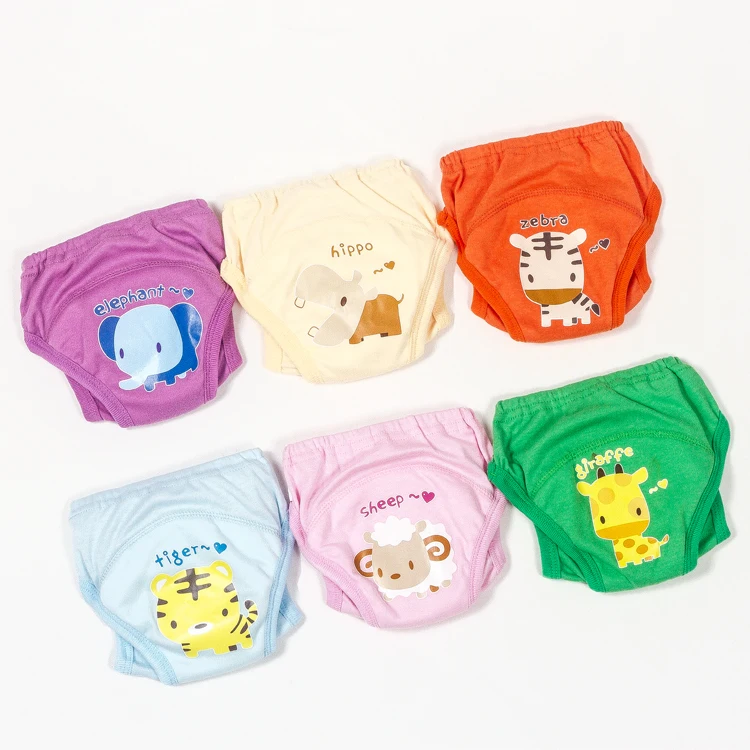 lovely baby underwear baby boys and girls training pants cartoon animal print (3)