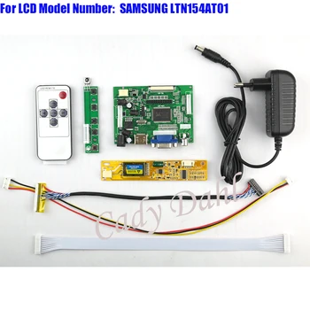 

HDMI VGA 2AV Controller Board + Backlight Inverter + 30P Lvds Cable + Remote for LTN154AT01 1280x800 1ch 6bit LCD Display