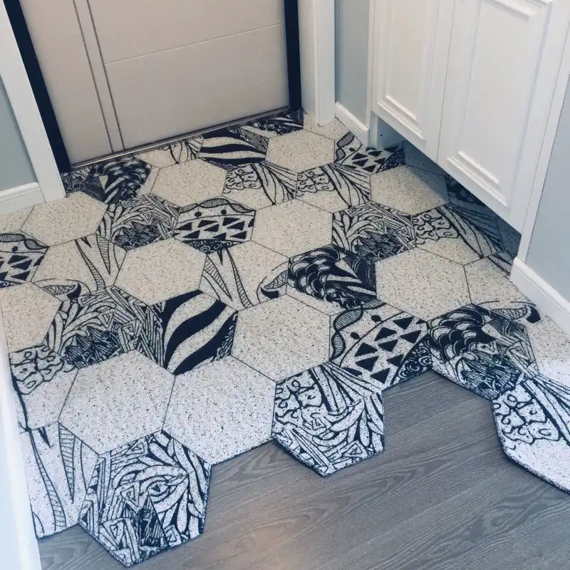 Ins Nordic Pvc Wire Loop Waterproof Entry Mat Non Slip Door Ins Nordic Pvc Wire Loop Waterproof