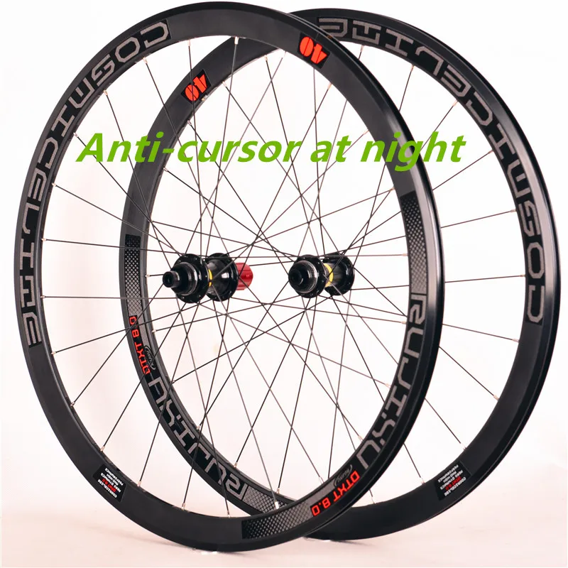 

700C center lock road disc brakes 100*12 142*12MM frame height 40MM front two rear four bearing aluminum alloy wheel set