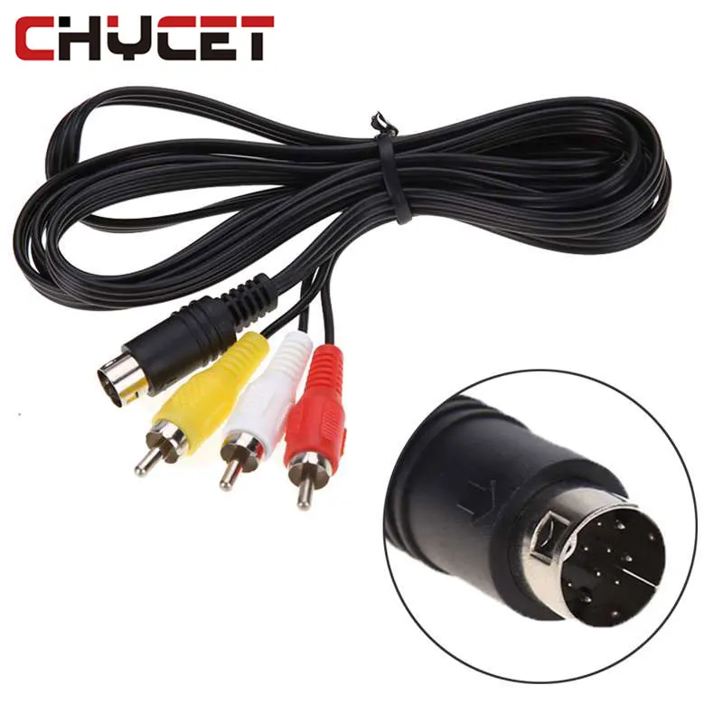 

Chycet 9 pin to 3RCA Audio Video AV Cable 1.8m for Sega Genesis 2 or 3 A/V RCA Connection Cord