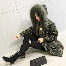 2016 новый Бренд Зима С Капюшоном пальто хлопка куртки хлопка утолщенной Меховой воротник Женщины Студенты Пуховики Тонкий согреться топ