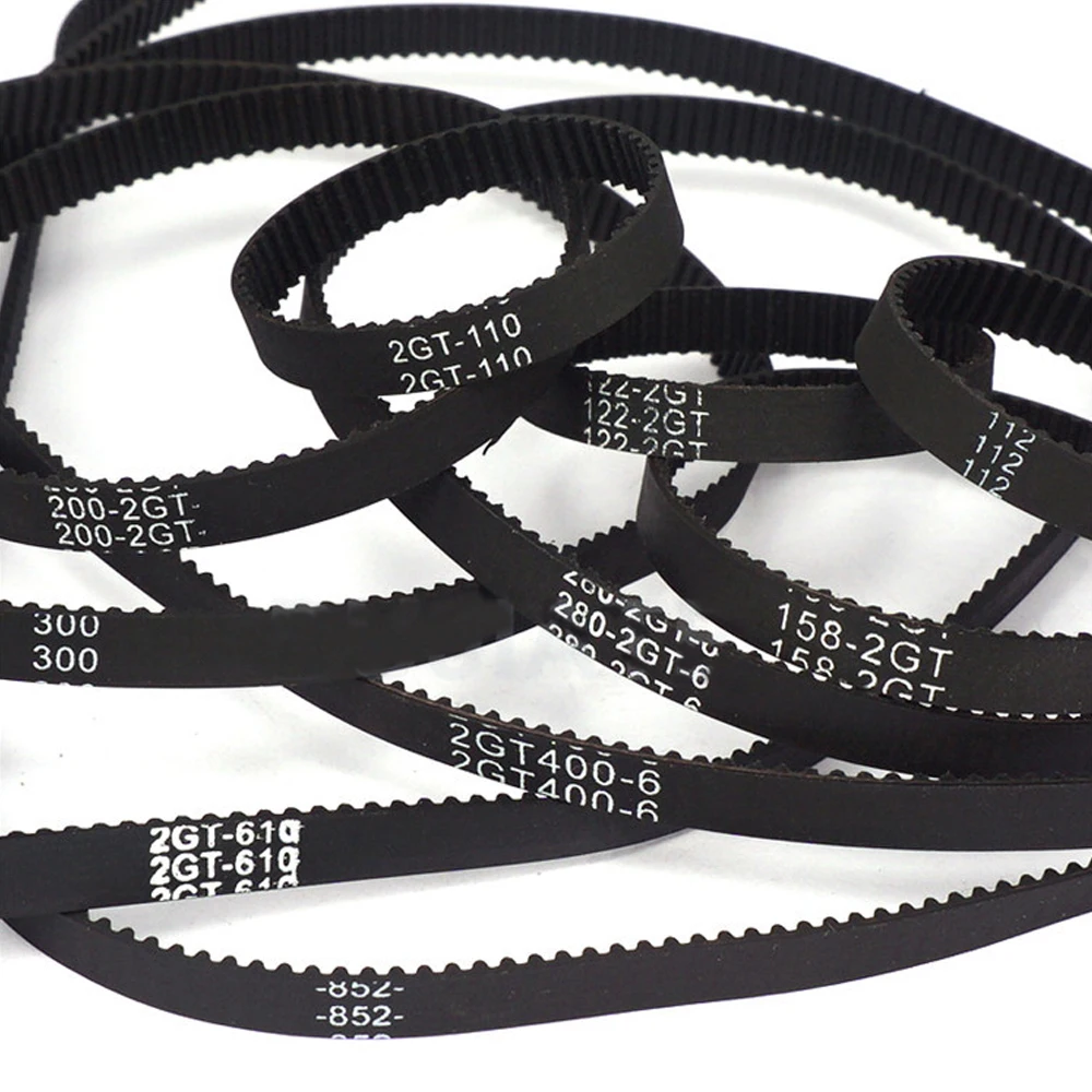 3D 프린터 부품 GT2 폐쇄 루프 타이밍 벨트 고무 2GT 6mm110 112 122 158 200 280 300 400 610 852 1220mm 동기식 벨트 부품