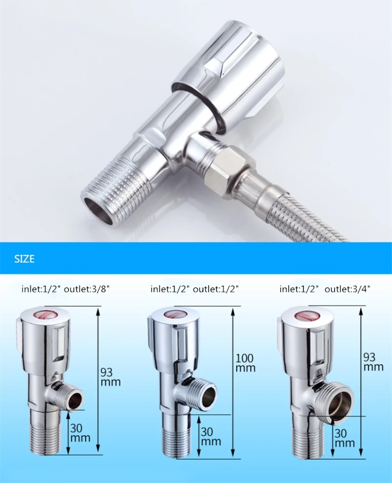 3/" 3/4" шестигранный кухонный аксессуары для ванной комнаты угловой клапан для унитаз раковина водонагреватель угловая арматура латунь