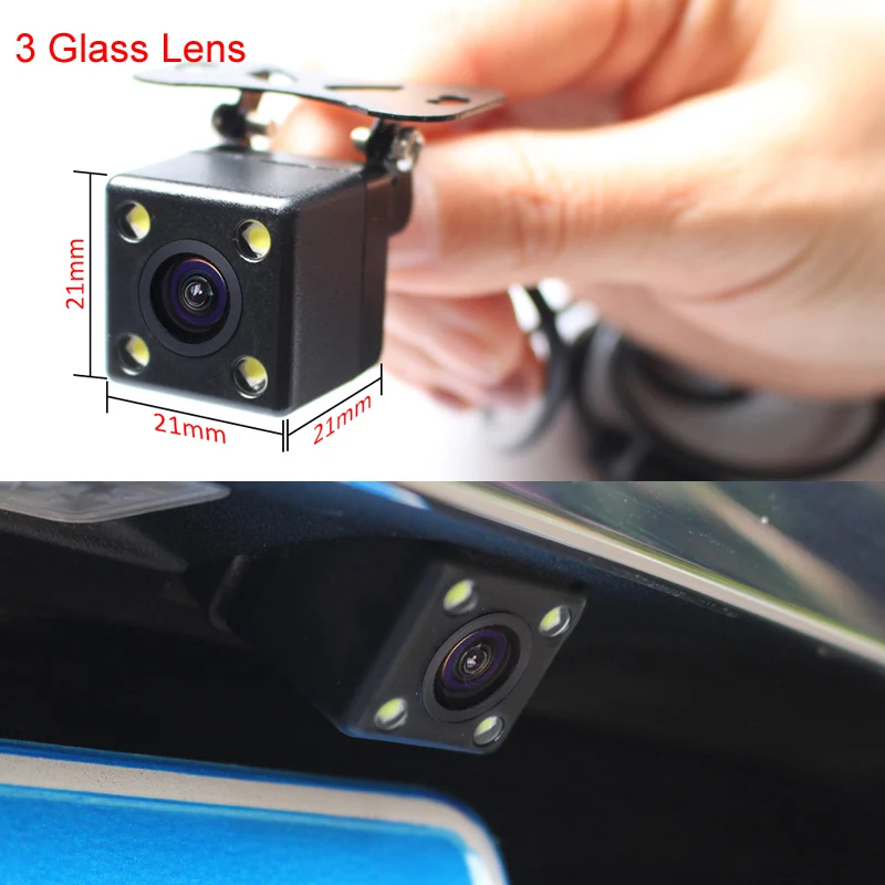 HD-Video-Auto-Parking-Monitor-LED-Night-Vision-Glass-Lens-CCD-Car-Rear-View-Camera-With