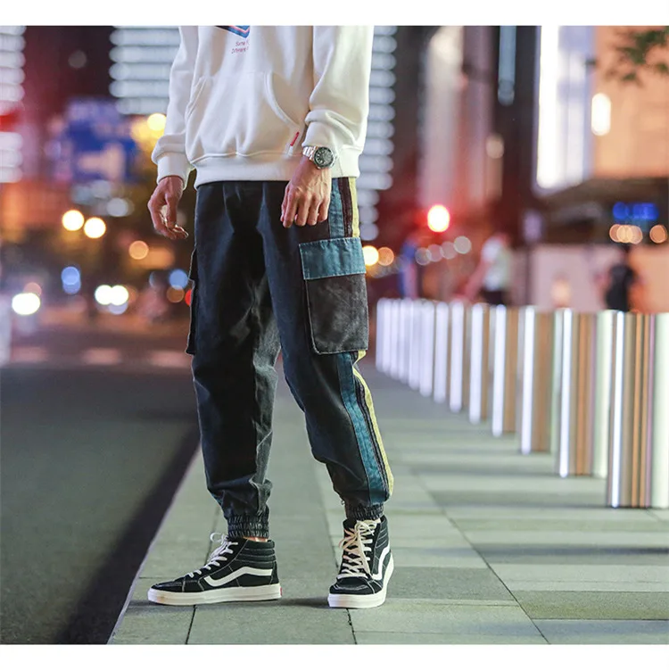 Мужской уличные брюки Harajuku hombre совместное шаровары Мода плюс размеры l Хип Хоп брюки для девочек для мужчин kpop джоггеры