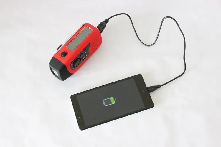 

3 in 1 Emergency Charger Hand Crank Generator Wind/Solar/Dynamo Powered FM/AM Radio,Phones Chargers LED Flashlight Hot Sale