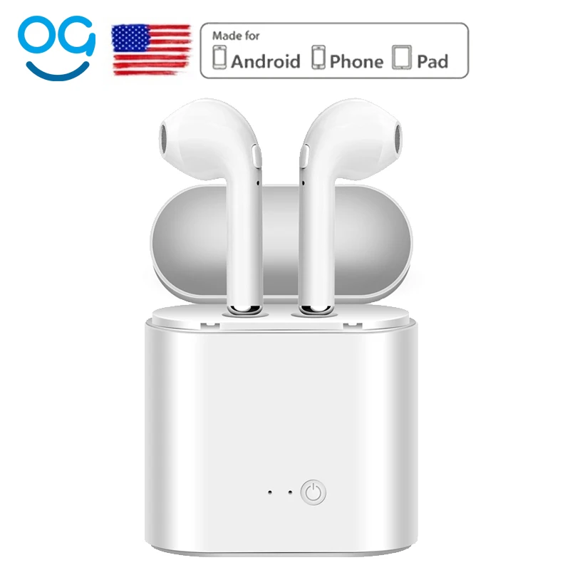 

Double Ear mini bluetooth Headsets Earphone Stereo Earbud Headset With Charging Box Mic For For Air pods All Smart phone