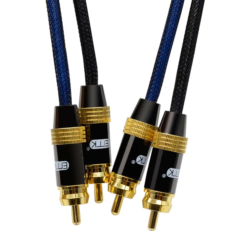 EMK OD 10mm RCA Cable Stereo Audio RCA to RCA Male to Male Coaxial cable for TV Amplifier Home Theater DVD (6)