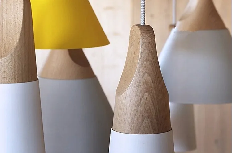 2016 Modern Natural Wooden Pendant Lights Wooden Lamp Light Creative Pastoral Style for Coffee shop Bar (4)