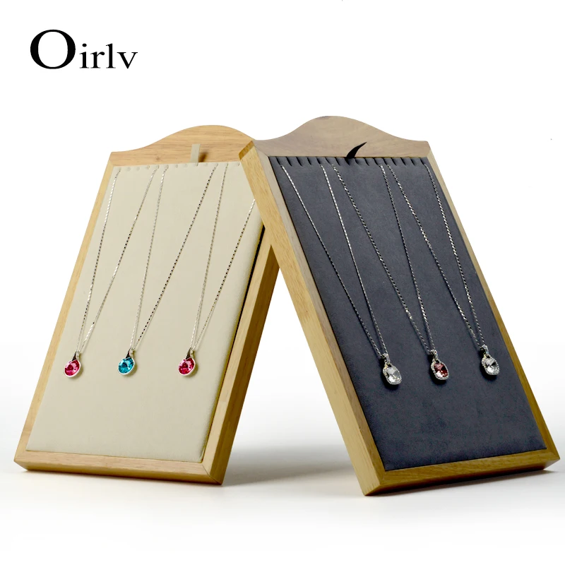 

2018 New Arrival Beige Wooden Material wooden neckalce pendant display necklace pendant display holder FOR exhibitor