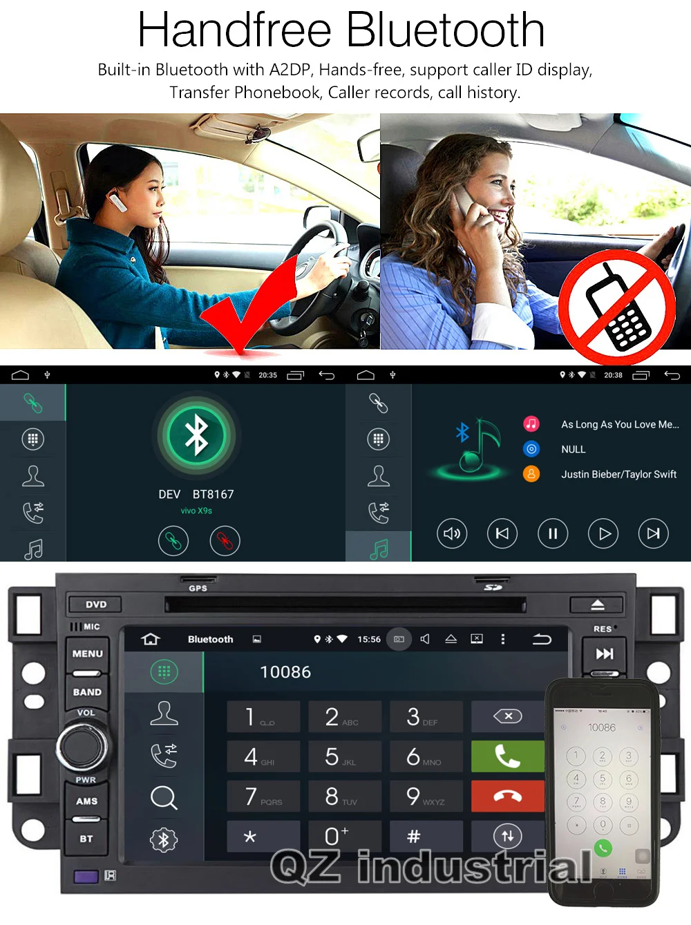 Discount QZ industrial HD 7" Android 8.1 for Chevrolet epica aveo capativa tosca Car DVD player Navi GPS 3G 4G WIFI Radio RDS BT SWC Map 7