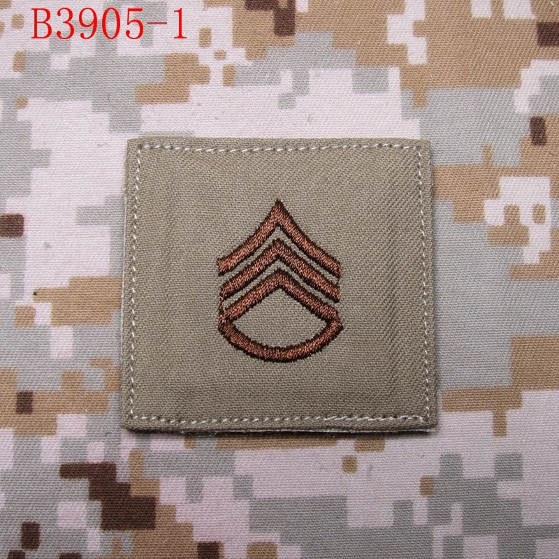 Загар фон загар дизайн армии США ранг Военная Вышивка патч знаки отличия - Цвет: B3905