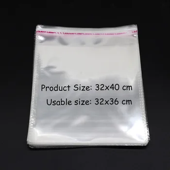 

20 Pcs 32x40cm Clear Resealable Cello/Cellophane Bags Good for Bakery, Candle, Soap, Cookie Poly Bags 12.5x15.7 inches