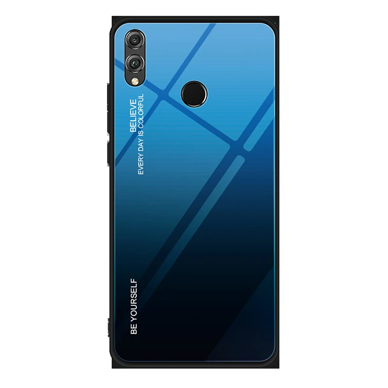 10 шт. градиент мягкий полиуретановый край чехол для huawei Honor 20 V20 Note 10 Lite 9X8X8 S Max Pro Magic 2 закаленное стекло противоударный чехол