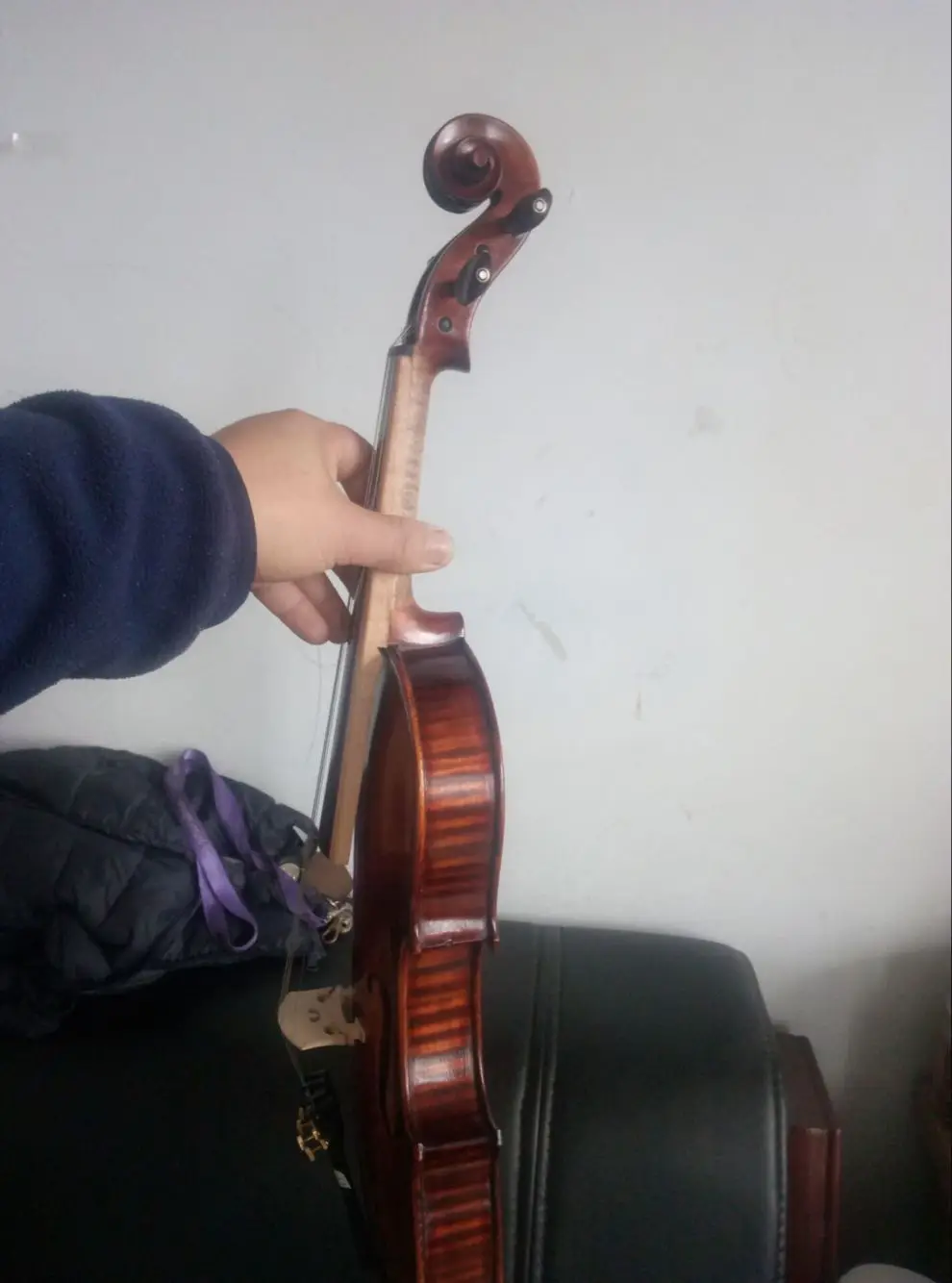 4/4 Скрипки барокко Стиль Полная Hand Made клена назад Ba5 отличный звук