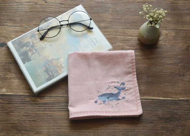 The ocean Embroidery flower pretty woman handkerchief embroidered restoring ancient ways is The lit