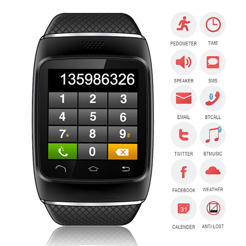Excelvan S12 Bluetooth Smart Watch Wrist font b Smartwatch b font for Android IOS Wearable Device