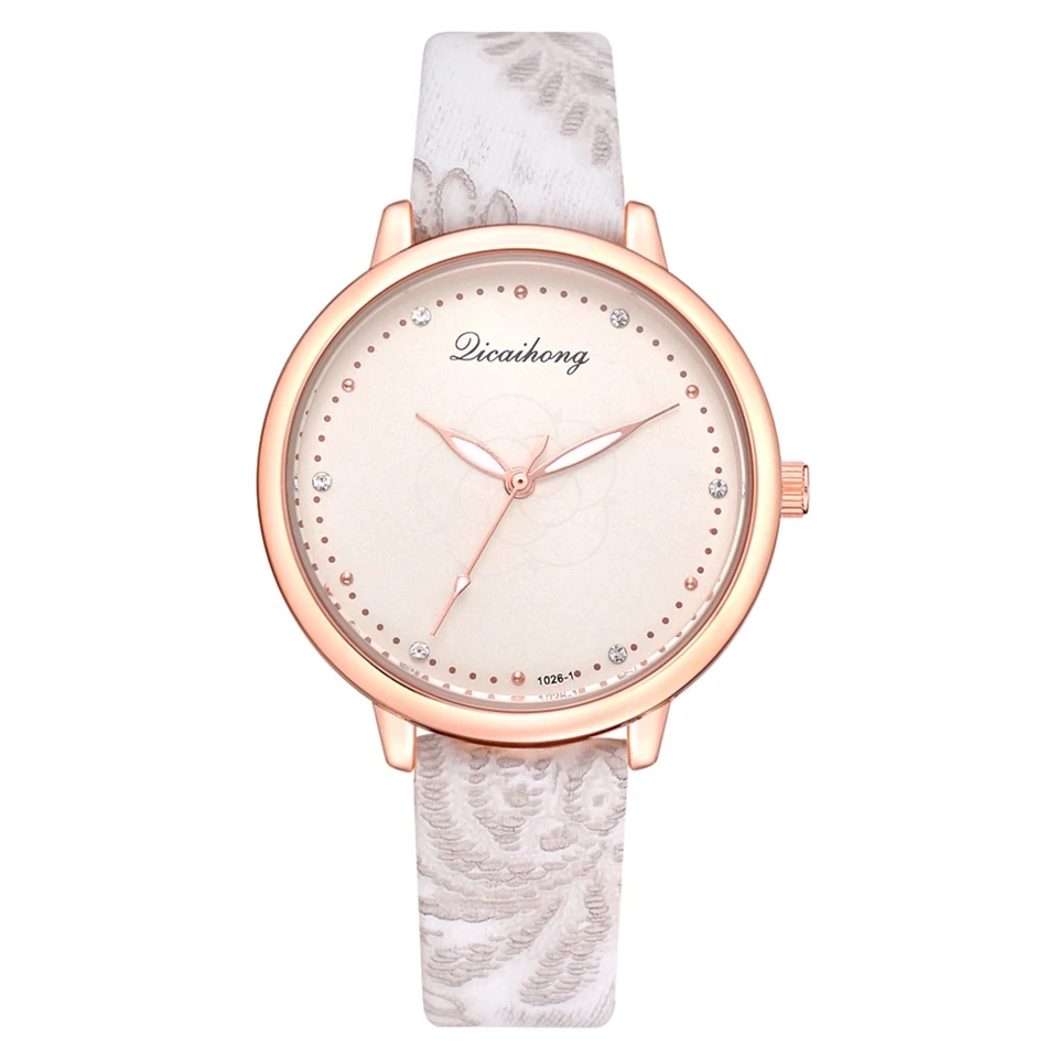 

Watches Women Fashion Luxury Sport Women Bracelet Watch Pattern Leather Strap Simple Dial Ladies Quartz Wristwatch Dress Watches