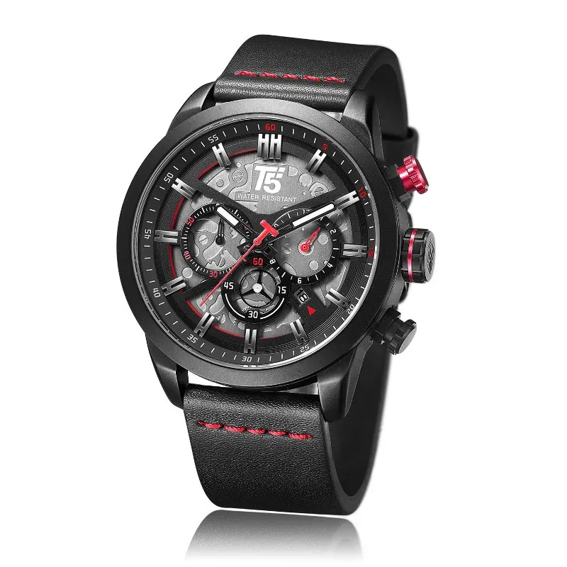  AAA T5 Brand Luxury Male Watch Man Military Quartz Sport Wrist Watch Men Chronograph Waterproof Men
