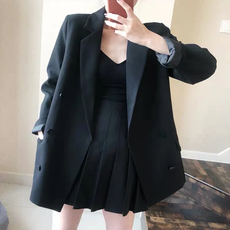 

Fashion Women Skirt Suits One Button Notched Striped Blazer Jackets and Slim Mini Skirts Two Pieces OL Sets Female Outfits 2019