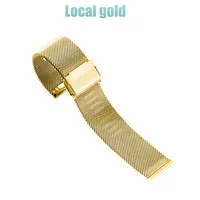 Gold Ремешок для часов 12 мм 14 мм 18 мм 20 мм 22 мм универсальный металлический ремешок из нержавеющей стали fossil Ремешок Браслет черный розовое золото серебро - Цвет ремешка: Gold