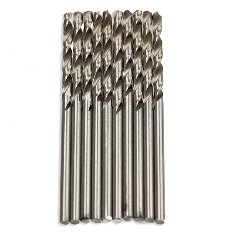 10PCS/Set HSS Twist Drill Bit 2.5mm/3mm/3.5mm/4mm Micro HSS Twist Drilling Auger Bit for Electrical Drill Woodworking Power Tool