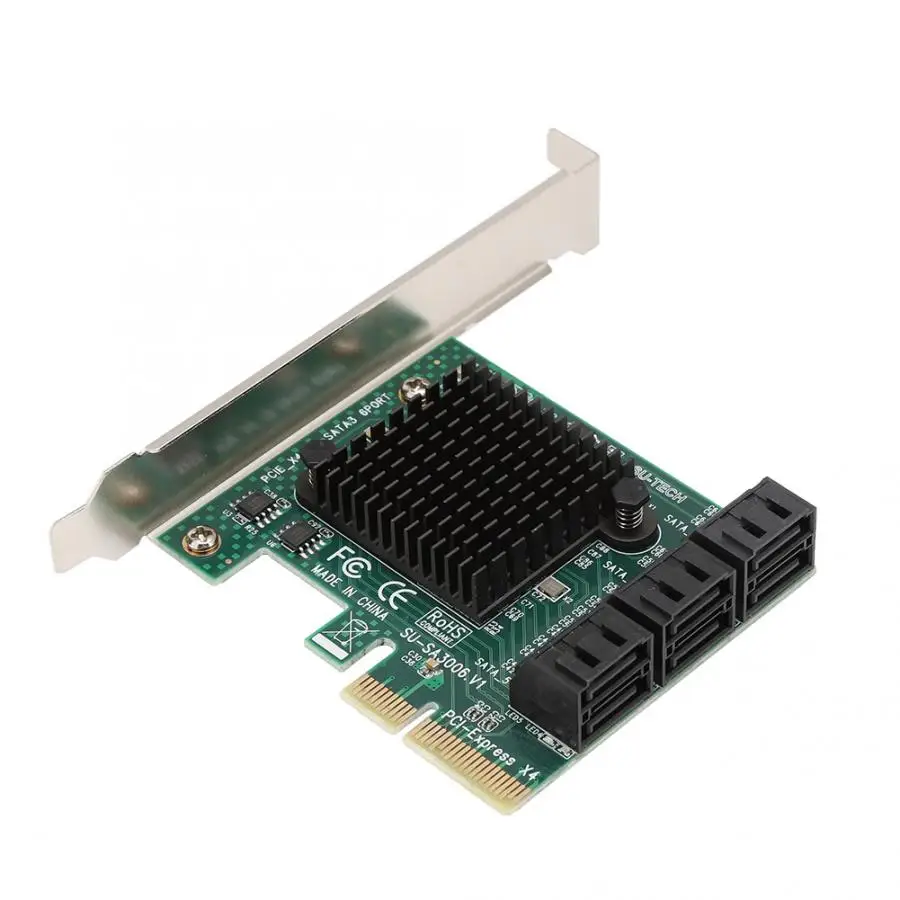 Настольный PCI-E 4X к интерфейсу SATA3.0 расширитель адаптера карты добавить на карту для Linux NAS