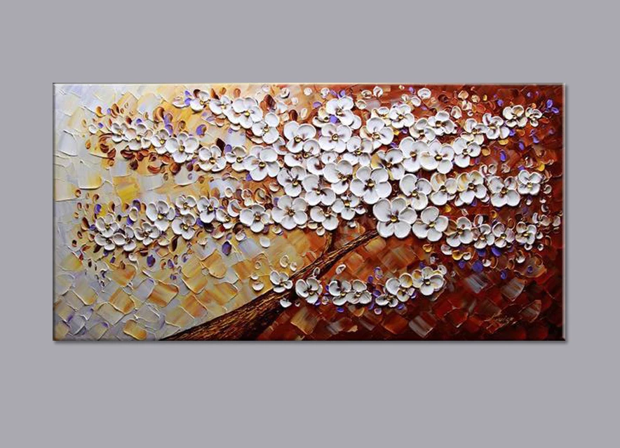 white flower on brown