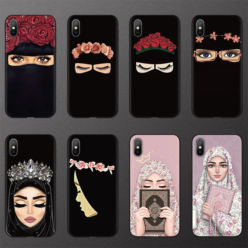 

Muslim Islamic Hijab Gril Eye Queen TPU Cases for iphone 6 6S 7 8 Plus FOR iphone X 11 Pro XS Max XR Case for iphone 10 5 5S SE