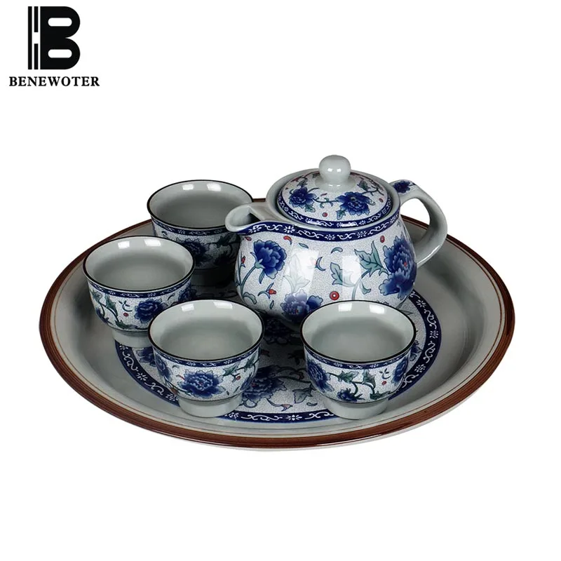 Jingdezhen Teaware Set 85ml Cup with 500ml Teapot Tray Kit / Chinese