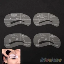 4pcs/set Styles Grooming Stencil Kit Make Up MakeUp Shaping DIY Beauty Eyebrow Template Stencils Tools Accessories 02IG 2TER