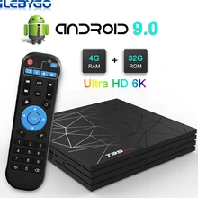 ILebygo T95 MAX Android 9,0 Smart ТВ BOX Allwinner H6 4 ядра 4 Гб Оперативная память 64 Гб Встроенная память H.265 HD 2,4G Wi-Fi YouTube 6 K Декодер каналов кабельного телевидения