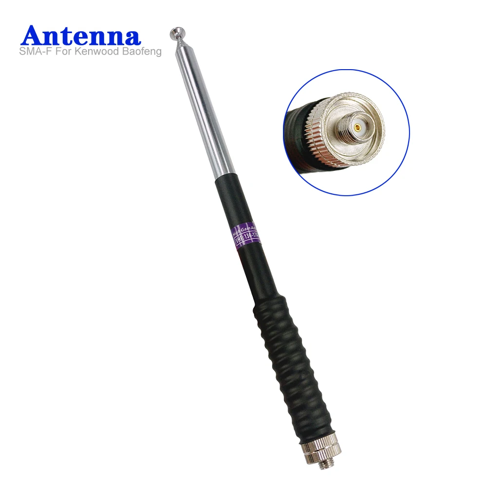 SMA Female FP10120 VHF Telescopic Antenna for Walkie Talkie 0