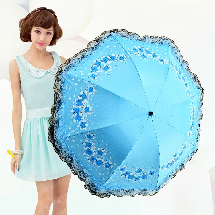 YADA Double Layer Lace Flower Umbrella Rainy Wedding Umbrella For Women Men UV Folding Windproof Umbrellas Parasol Gift YD188