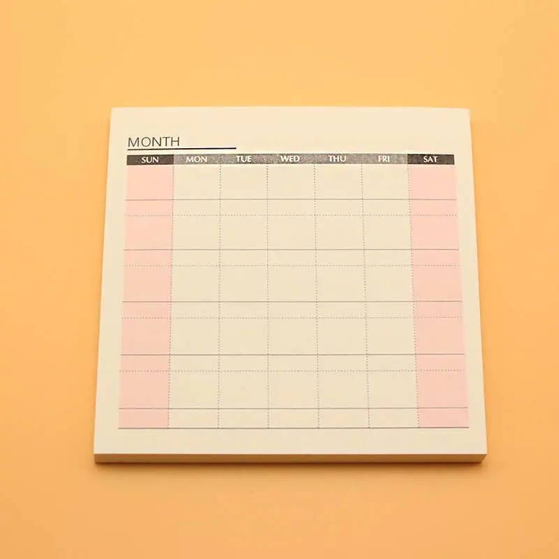 Южная Корея Еженедельный Ежемесячный план расписание Memo Check Stick Note Bookmark Pad