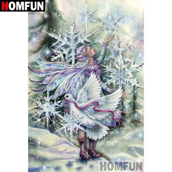 

HOMFUN Diamond Painting "Butterfly elf" DIY 5D Diamond Embroidery Sale Full Set Rhinestone Cross Stitch Home Decor A08848