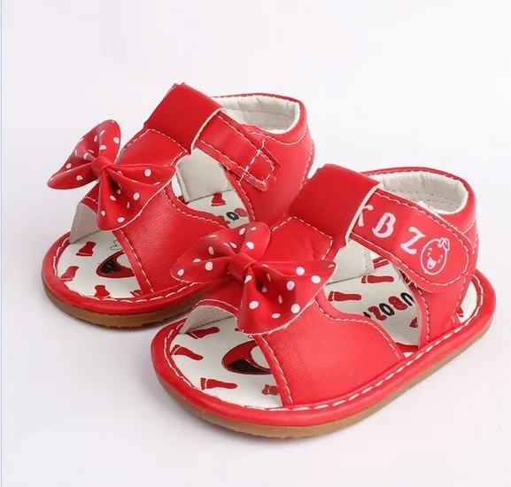 Летние сандалии для девочек 0-2 лет с бантом; ; обувь для малышей; хорошее качество; подарок на день рождения; нескользящая обувь