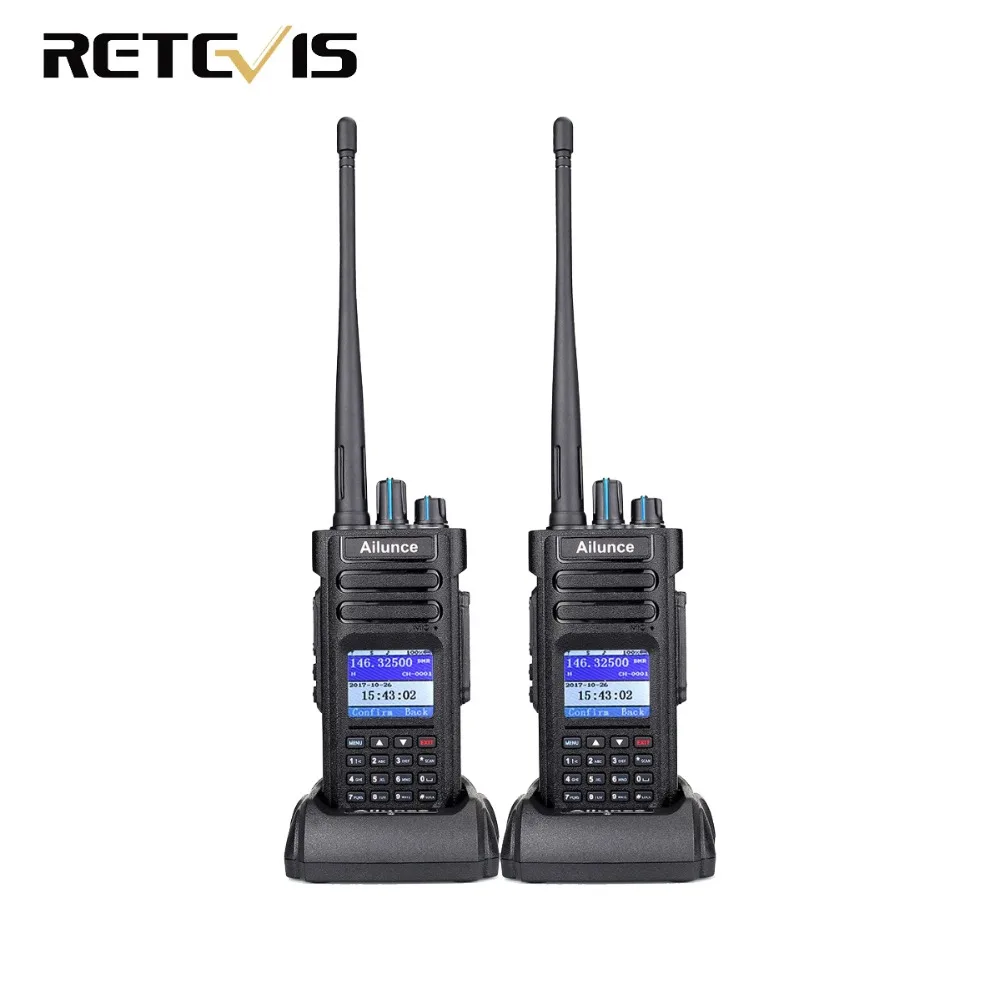 2 шт. Retevis DMR Ailunce HD1 цифровая рация (GPS опционально) IP67 Водонепроницаемый VHF UHF
